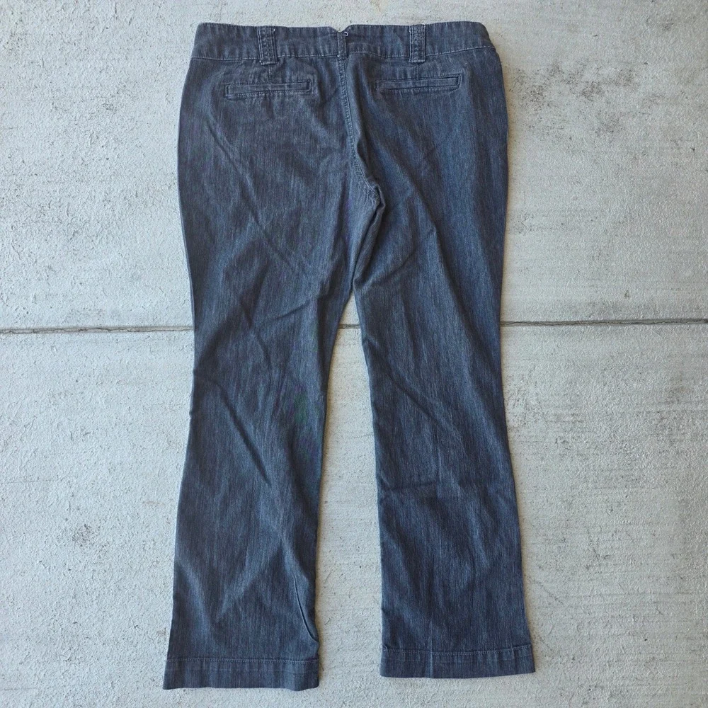 SO Heritage‎ Womens Flare Leg Jeans Gray Denim Double Button Size 17